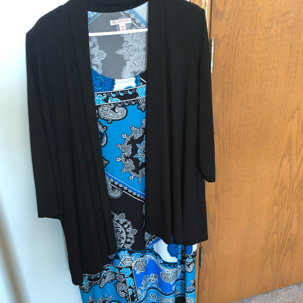 business casual dress with attached jacket